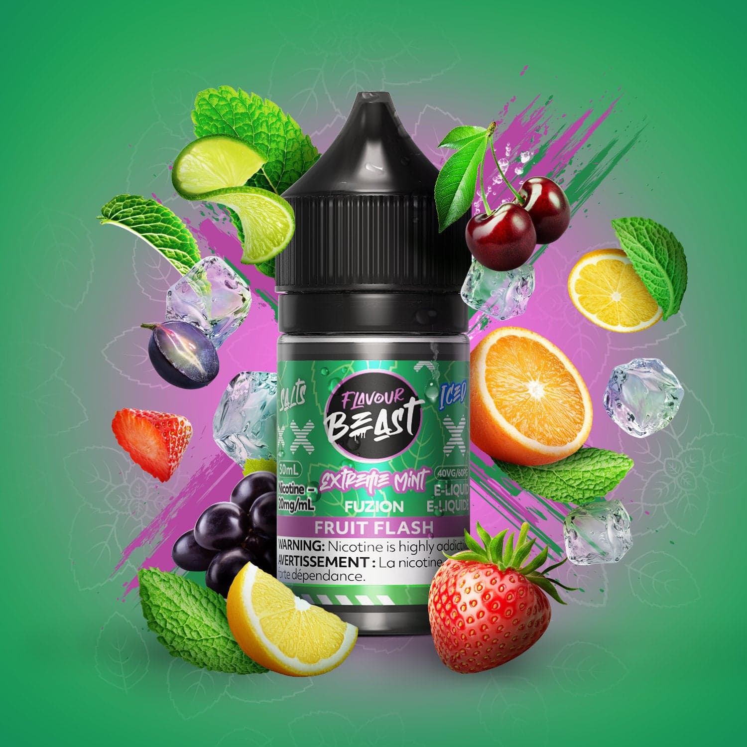 Fuzion E-Liquid – Extreme Mint Fruit Flash Iced