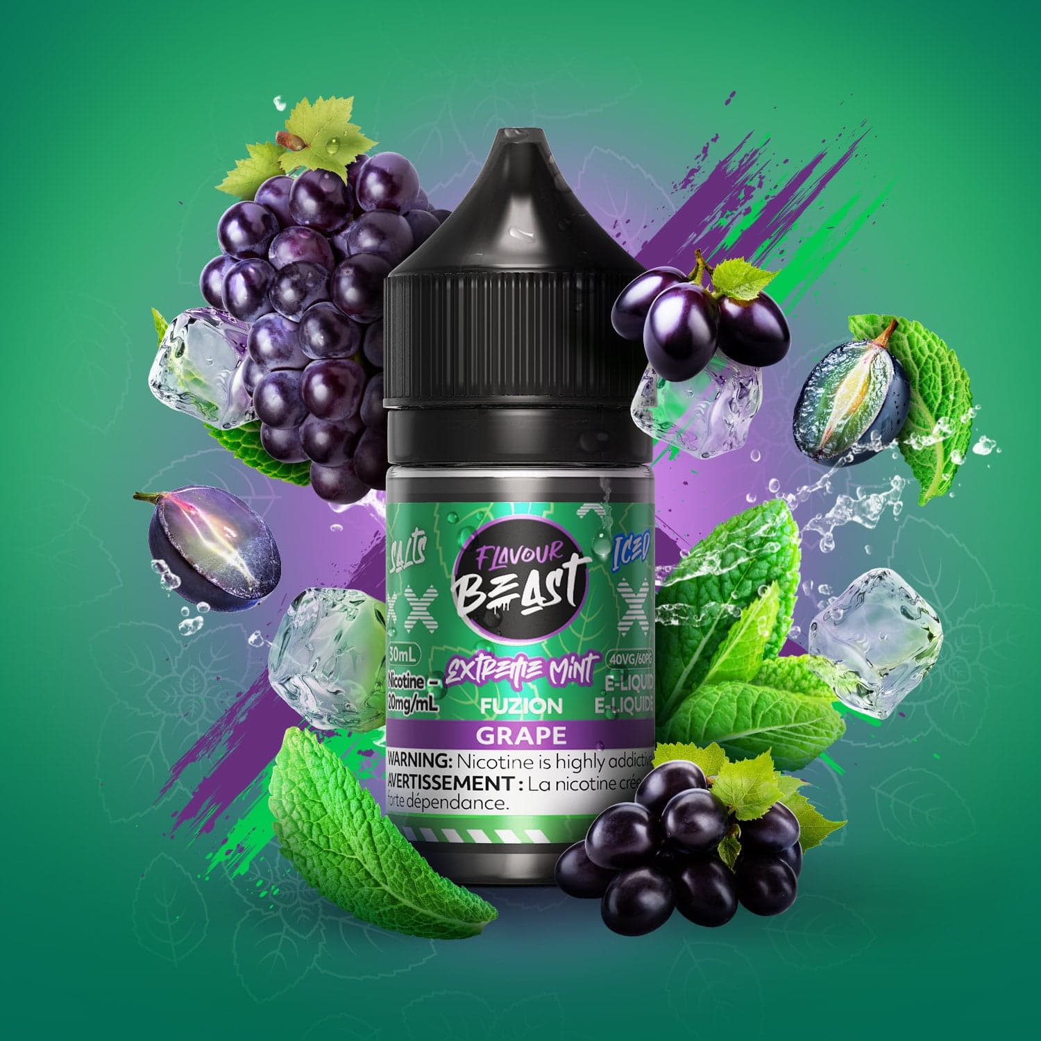 Fuzion E-Liquid – Extreme Mint Grape Iced